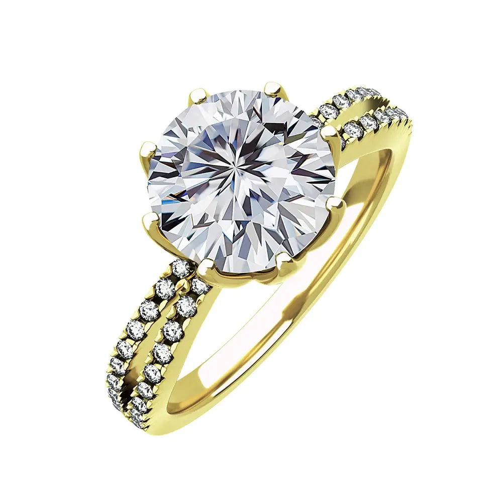 Moissanite Ring Classic Moissanite Wedding Ring Engagement