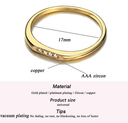 Minimalist Zircon Couple Ring