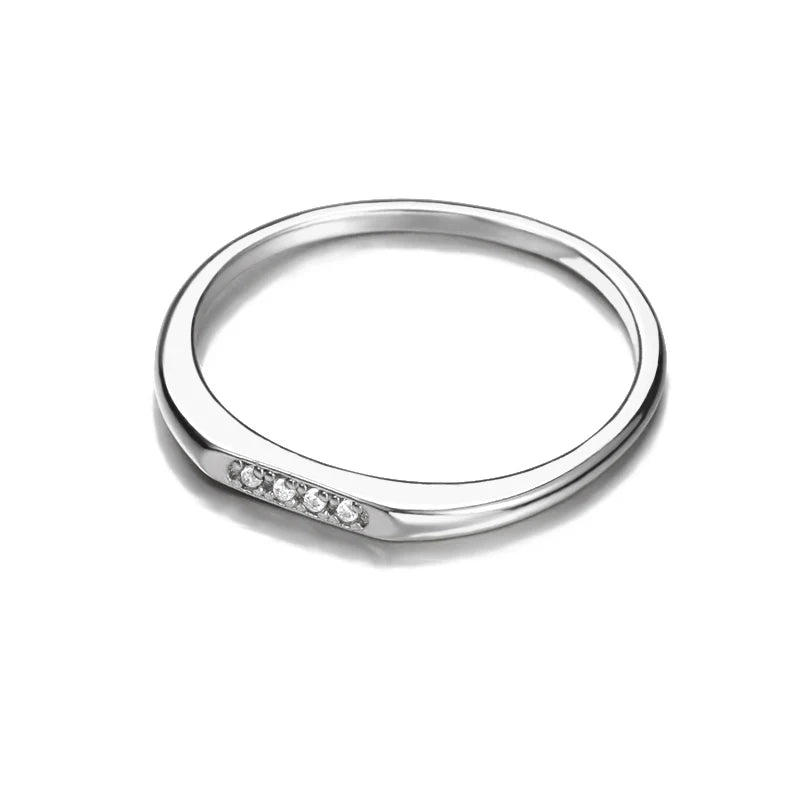 Minimalist Zircon Couple Ring