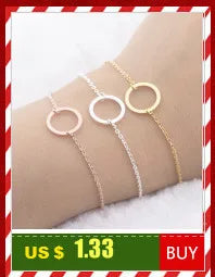 Hexagon Initial Anklet for Women