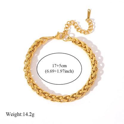 Classic Twisted Bangle Bracelet – 316L Stainless Steel & 18K Gold Plated