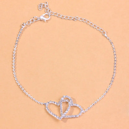 Heart Rhinestone Anklet