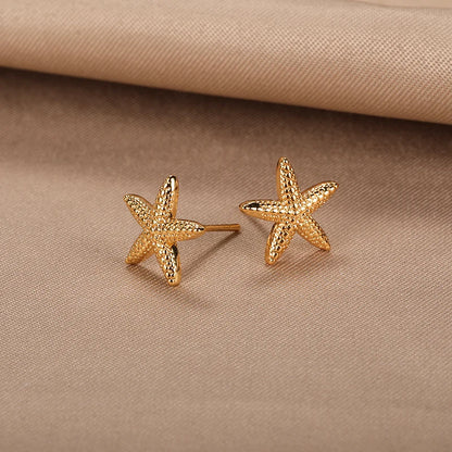 Cute Starfish Stud Earrings – Fashionable Jewelry for Women, Ideal Gift for Best Friends