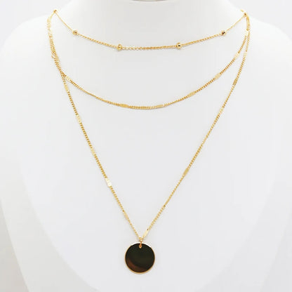 Triple Layer Zircon Clavicle Necklace