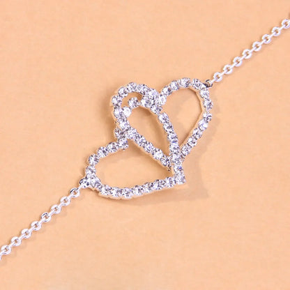 Heart Rhinestone Anklet