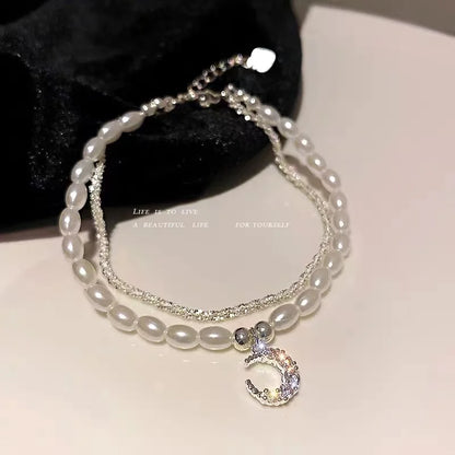 Elegant Pearl Heart Bracelet Set – Timeless Beauty & Grace