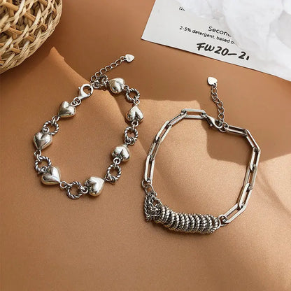 Elegant Pearl Heart Bracelet Set – Timeless Beauty & Grace