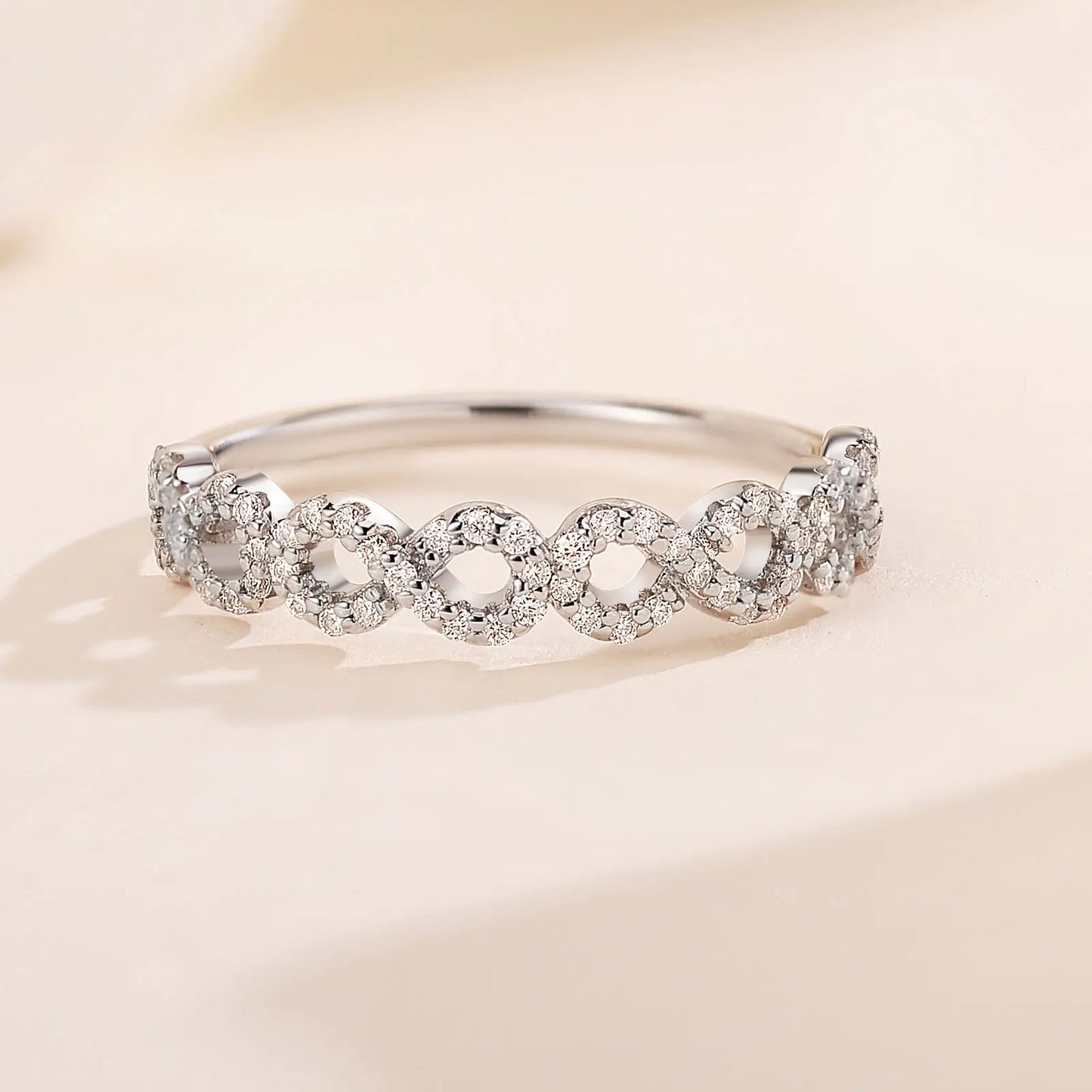 Moissanite Wedding Band