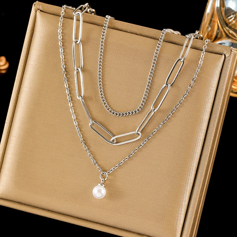 316L Stainless Steel Chain Necklace – Waterproof, Durable & Stylish