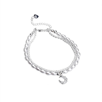 Elegant Pearl Heart Bracelet Set – Timeless Beauty & Grace