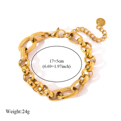 Classic Twisted Bangle Bracelet – 316L Stainless Steel & 18K Gold Plated