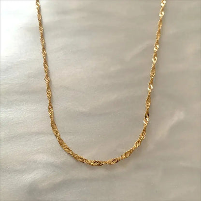 Gold Plated Minimalist Zircon Pendant Necklace – Anti-Tarnish Stainless Steel