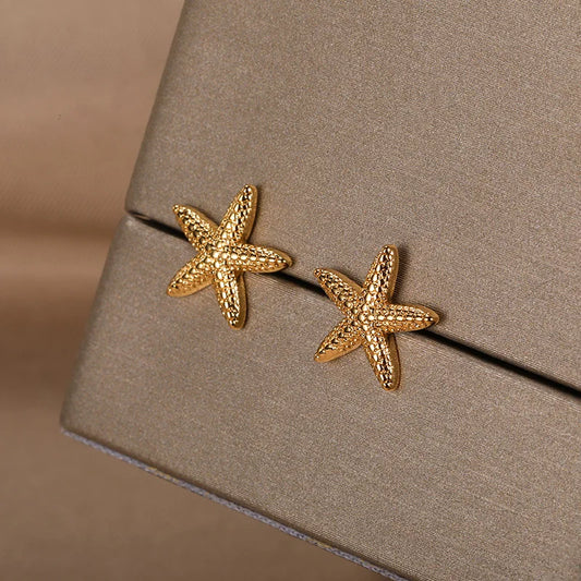 Cute Starfish Stud Earrings – Fashionable Jewelry for Women, Ideal Gift for Best Friends