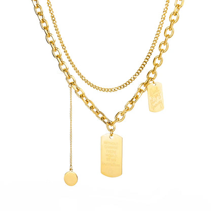 Gold Heart Multilayer Necklace