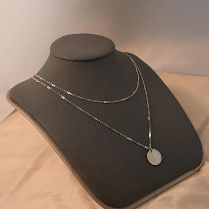 Triple Layer Zircon Clavicle Necklace