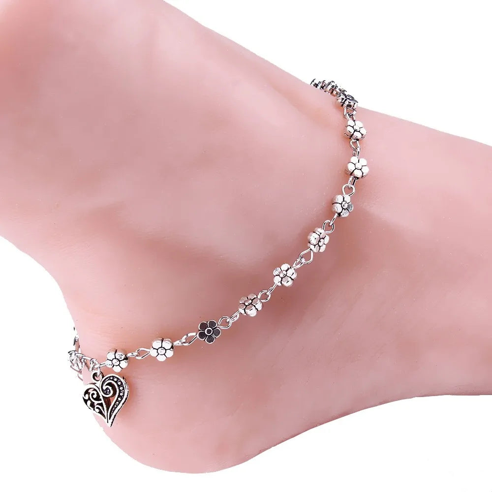 Beaded Initials Anklet for Women