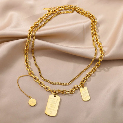 Gold Heart Multilayer Necklace