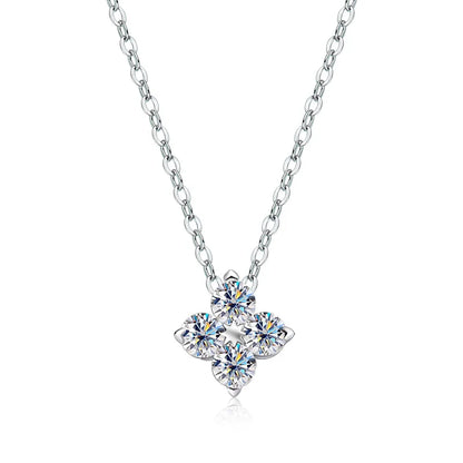 Dainty Moissanite Pendant Necklace – 925 Sterling Silver, GRA Certified