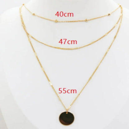 Triple Layer Zircon Clavicle Necklace