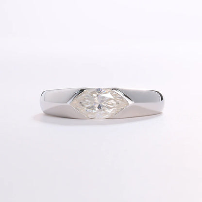 1 Carat Moissanite Marquise Ring