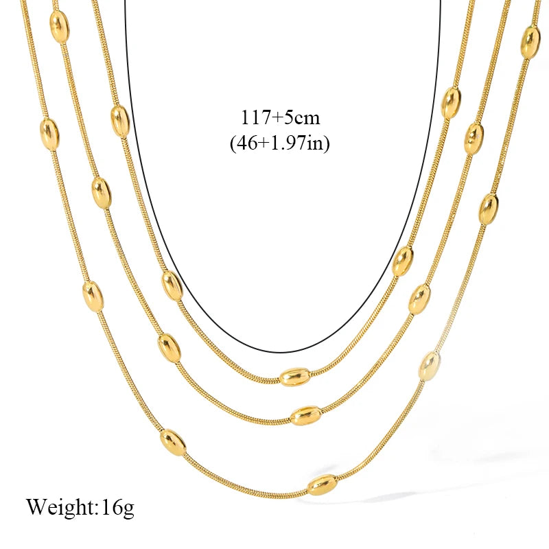 316L Stainless Steel Chain Necklace – Waterproof, Durable & Stylish