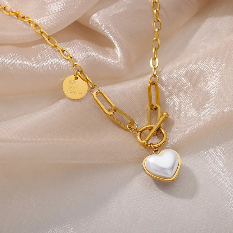 Gold Heart Multilayer Necklace