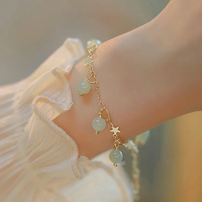 Elegant Pearl Heart Bracelet Set – Timeless Beauty & Grace