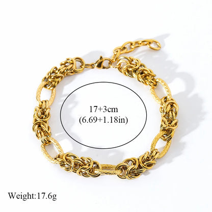 Classic Twisted Bangle Bracelet – 316L Stainless Steel & 18K Gold Plated