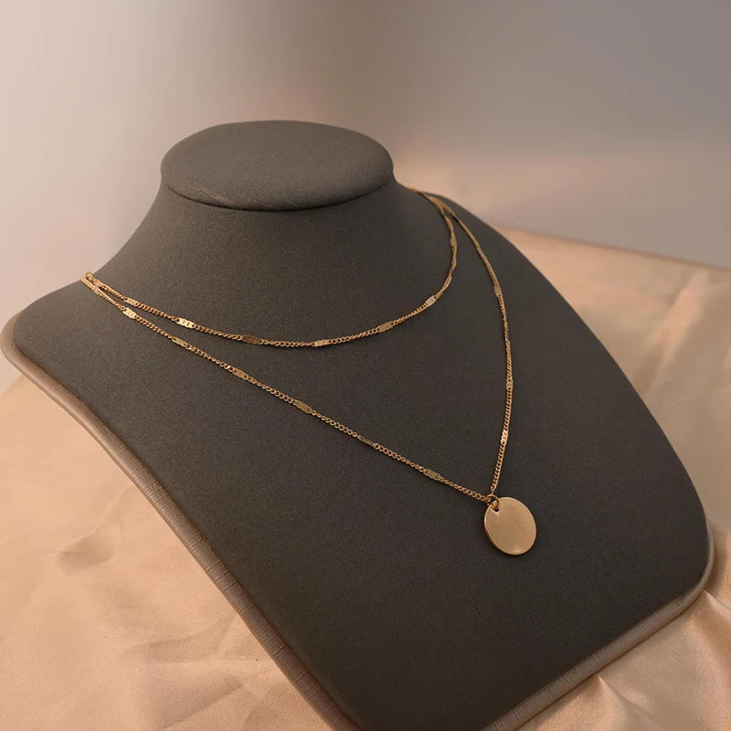 Triple Layer Zircon Clavicle Necklace