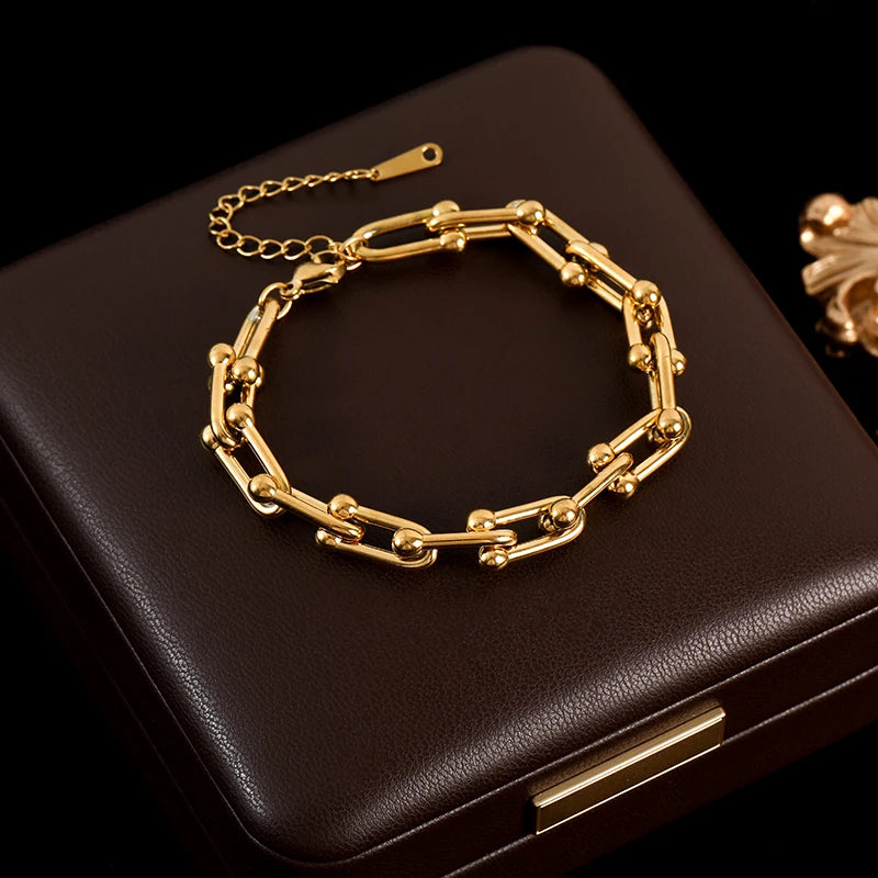 Elegant Tree of Life Bracelet – 18K Gold Plated Stainless Steel for Women