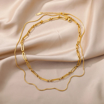 Gold Heart Multilayer Necklace