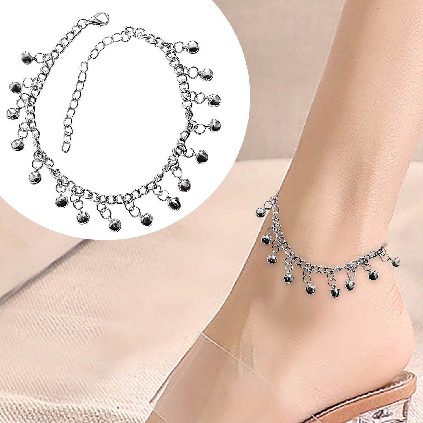 Multilayer Bell Anklet for Women