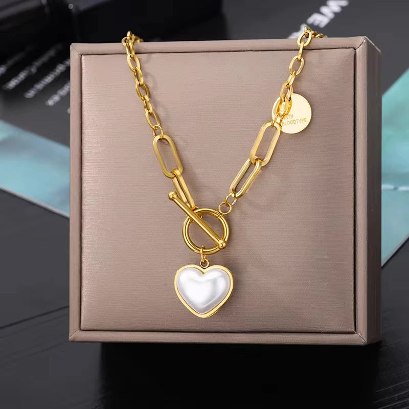 Gold Heart Multilayer Necklace