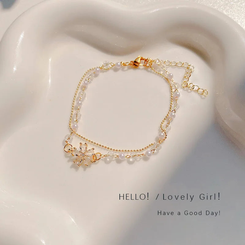 Elegant Pearl Heart Bracelet Set – Timeless Beauty & Grace