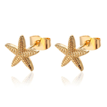 Cute Starfish Stud Earrings – Fashionable Jewelry for Women, Ideal Gift for Best Friends