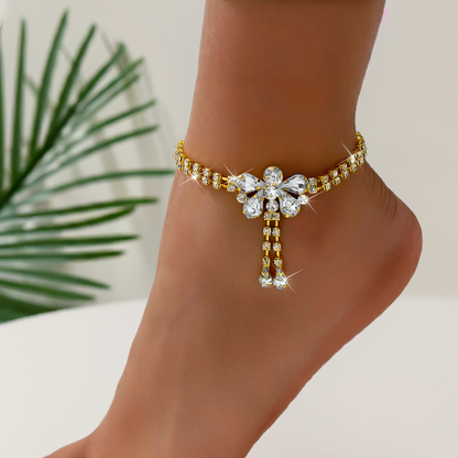 Flower Tassel Chain Anklet