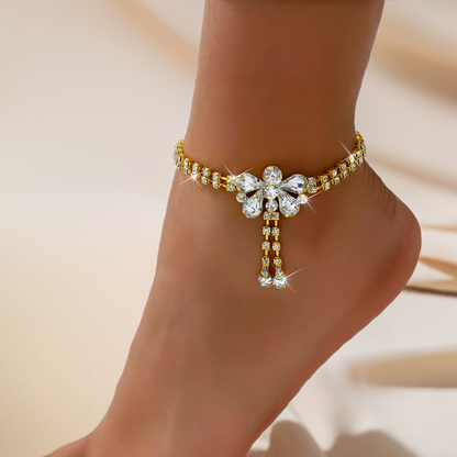 Flower Tassel Chain Anklet