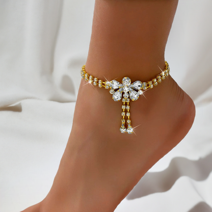 Flower Tassel Chain Anklet